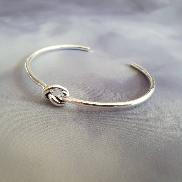 Silver Crystal Knot Bracelet