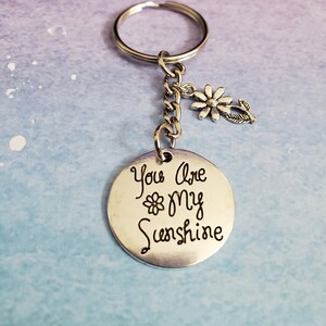 You Are My Sunshine Keychain, Keychain For Mom, Keychain For Girlfriend, Sweet Gift, Sunshine Keyring, Mother's Day Gift, Birthday Gift