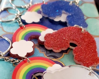アクリルキーホルダー、LGBTQ、アクリル、プライド、手作り、ギフトアイデア、レインボー