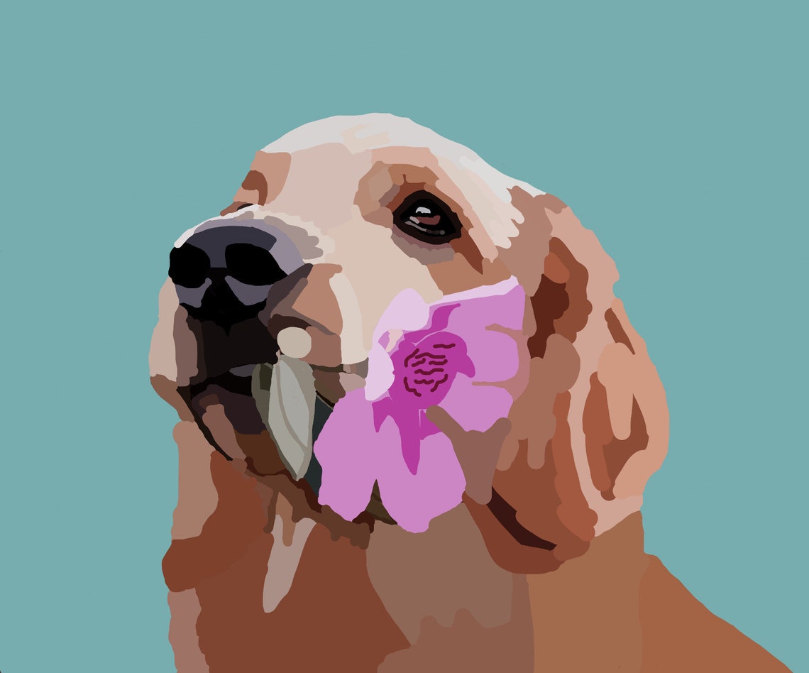 3 Trendy Digital Dog Photo Art Etsy