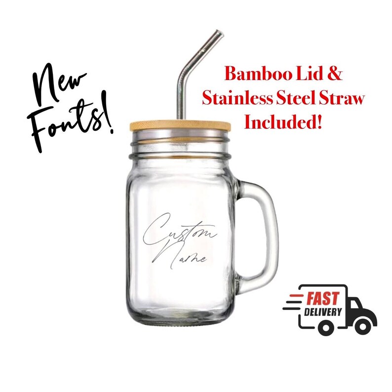 Etched Glass Mason Jars, Mason Jar Cups, Mason Jar With Lid Cups, Mason Jar Drinking Glasses