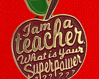 Red Apple Teachers Pet Gift Pin