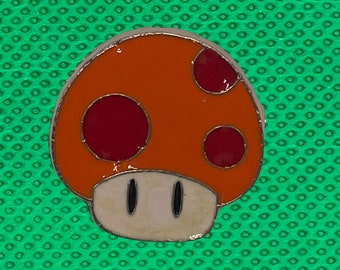 Mushroom King Mario Bros Enamel Pin