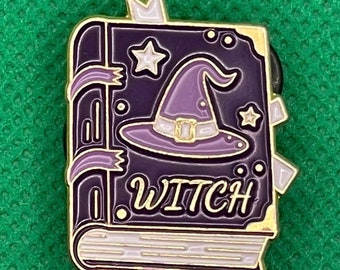 Witch Magic Spells Book Pin