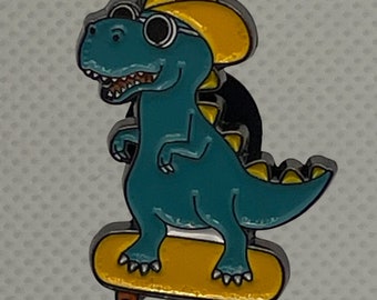 SkateDino Skateboard Enamel Pin