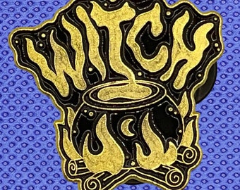 Witch Gold Cauldron Pin