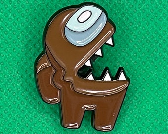 Among Us Brown Monster Pin