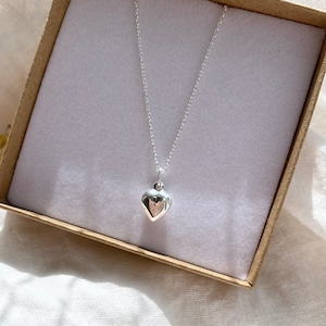 Sterling Silver Heart Necklace | Minimalist | Bridesmaid/ Wedding Necklace | Anniversary | Dainty | Love and Friendship