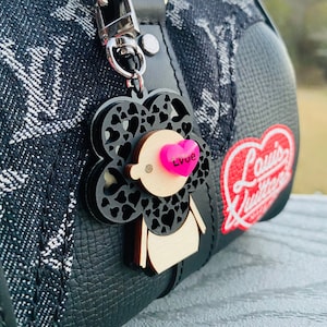 ONE-SIDED Valentine Hearts Luxury Bag Charm/Hearts Purse Charm/For Her