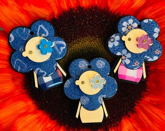 Redesigned Luxury Handmade Denim Bag Charms/Cute Purse Accessories