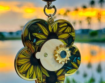NEW MEGA Handmade Luxury Accessory Sunflower Bag Charm/Purse Charm