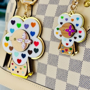 NEW!!! Full Body MEGA & Regular Sized Exclusive Luxury Handmade Multicolor Hearts Bag Charm/Purse Charm/Bag Accessories