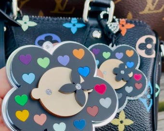NEW MEGA Exclusive Luxury Handmade Multicolor Hearts Bag Charm/Purse Charm/Bag Accessories