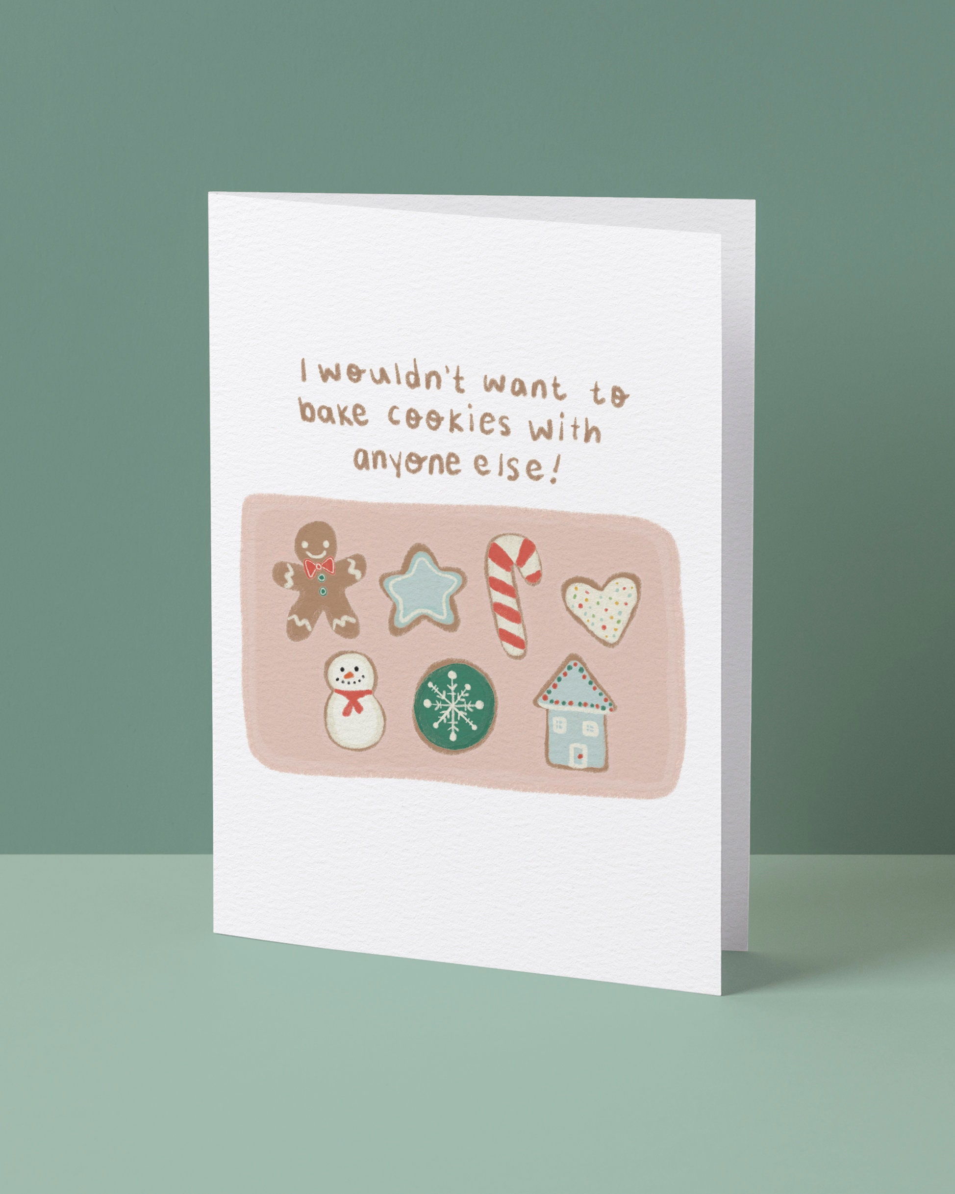 Printable Holiday/christmas Greeting Card Cute Holiday Card Instant ...