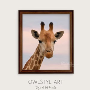 Giraffe Painting Printable Wall Art