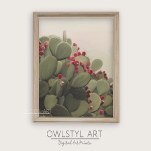 Cactus Printable Wall Art Painting Perfect for Southwest home or Boho