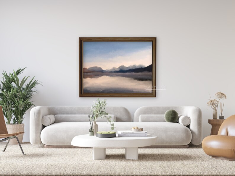 Abstract Painting Printable Wall Art Muted Colors Modern Home Decor Etsy