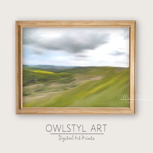Green Landscape Painting Printable Wall Art