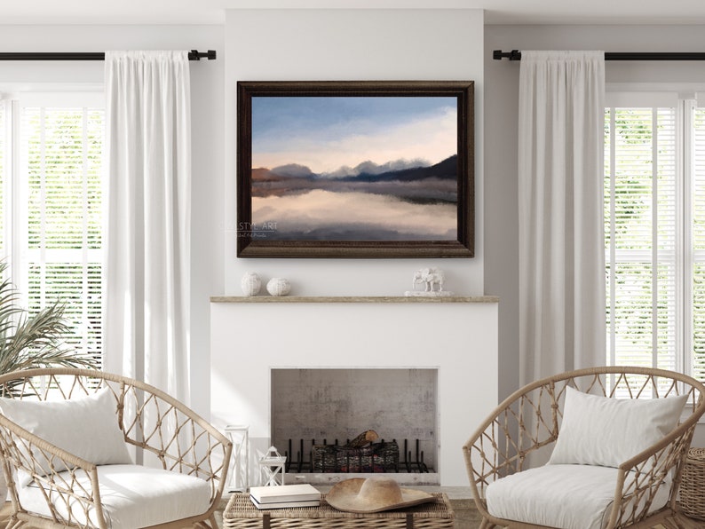 Abstract Painting Printable Wall Art Muted Colors Modern Home Decor Etsy