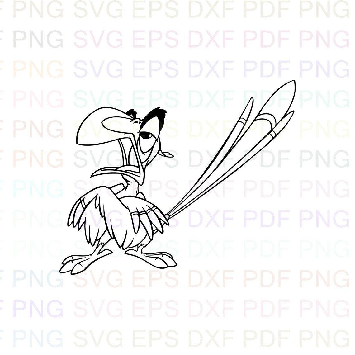 Zazu the lion king 4 Outline Svg Dxf Eps Pdf Png Cricut Etsy Zazu the lion king 4 Outline Svg Dxf Eps Pdf Png Cricut Etsy