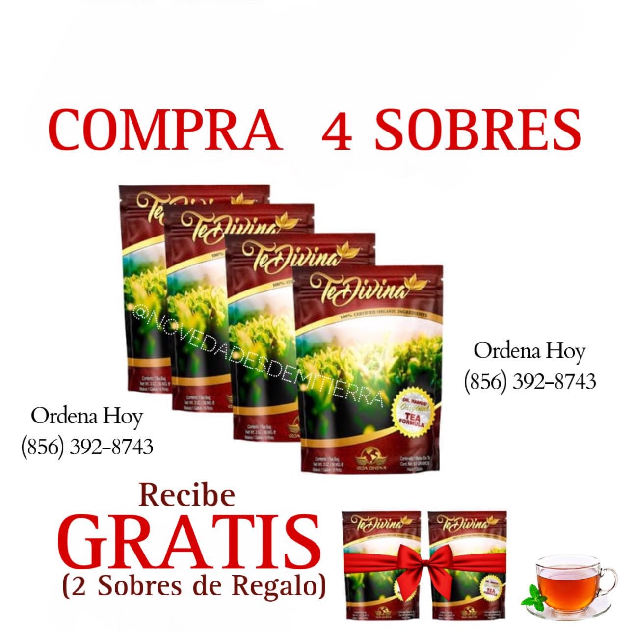 thumbnail image 2 of Te Divina Original Detox Tea - 6 Pack For Cleansing & Weight Loss - Vida Divina 2 of 4