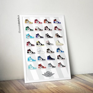 Air Jordan 1 Collection Poster Print