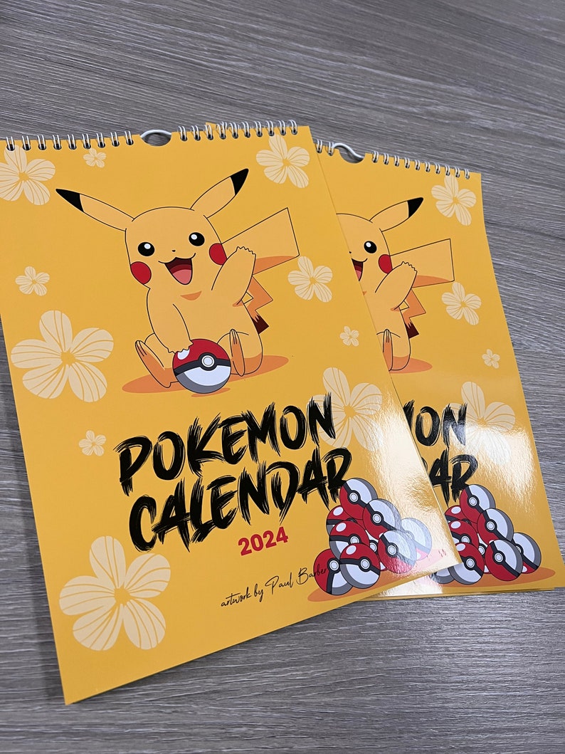 Pokémon Calendar 2024 Print at Home Etsy