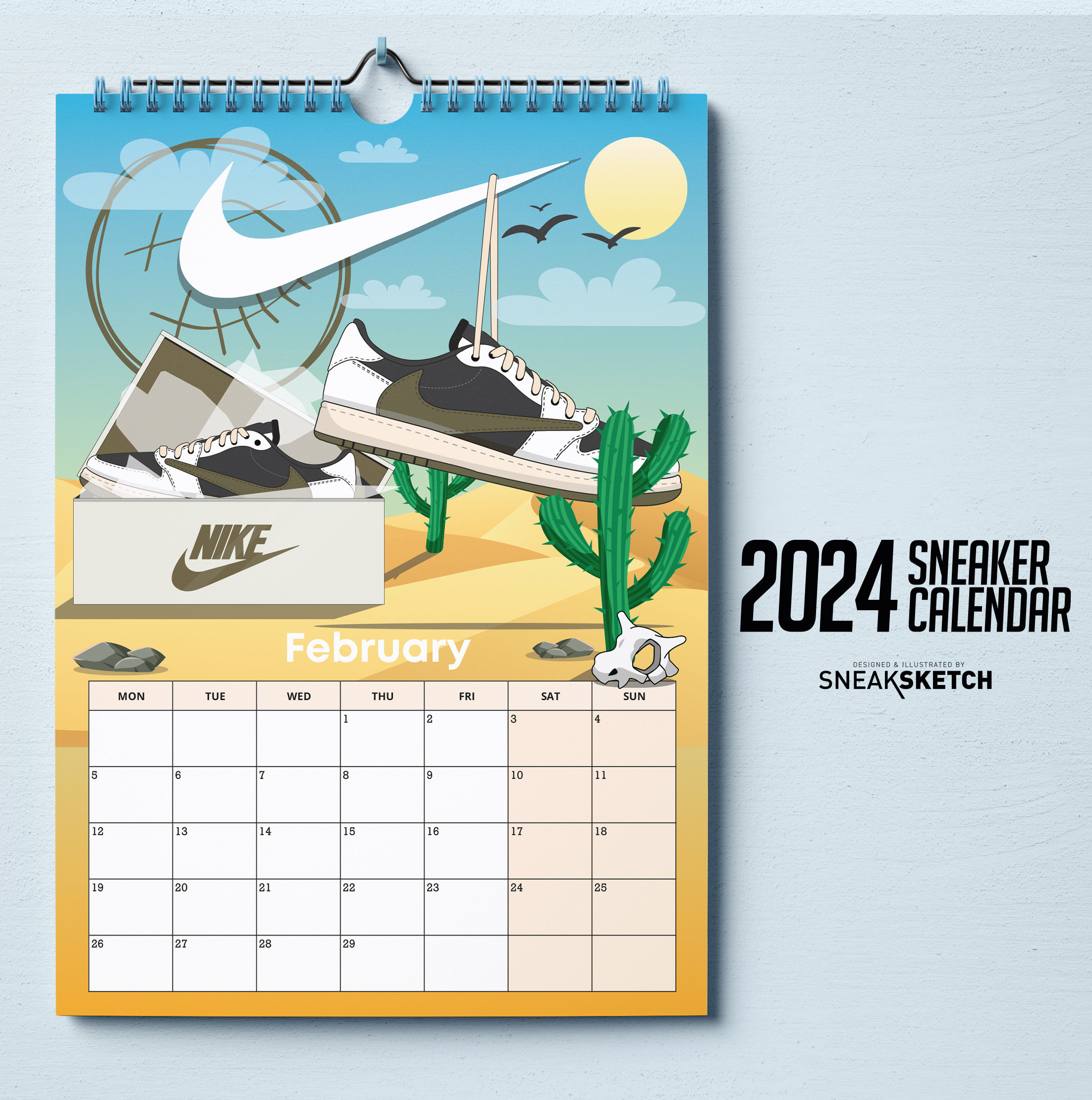 2024 Sneaker Wall Calendar Print at Home Etsy