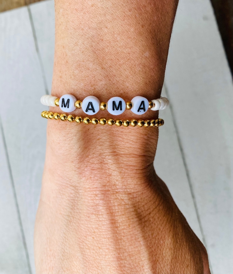 Mama Mini Set Mommy and Me Matching Baby Bracelet - Etsy