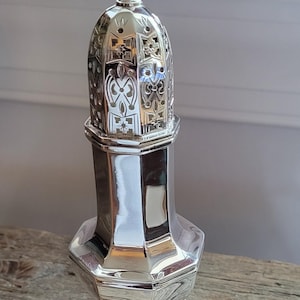 Antique Sterling Silver Sugar Shaker Sifter by Sheffield in Excellent Condition