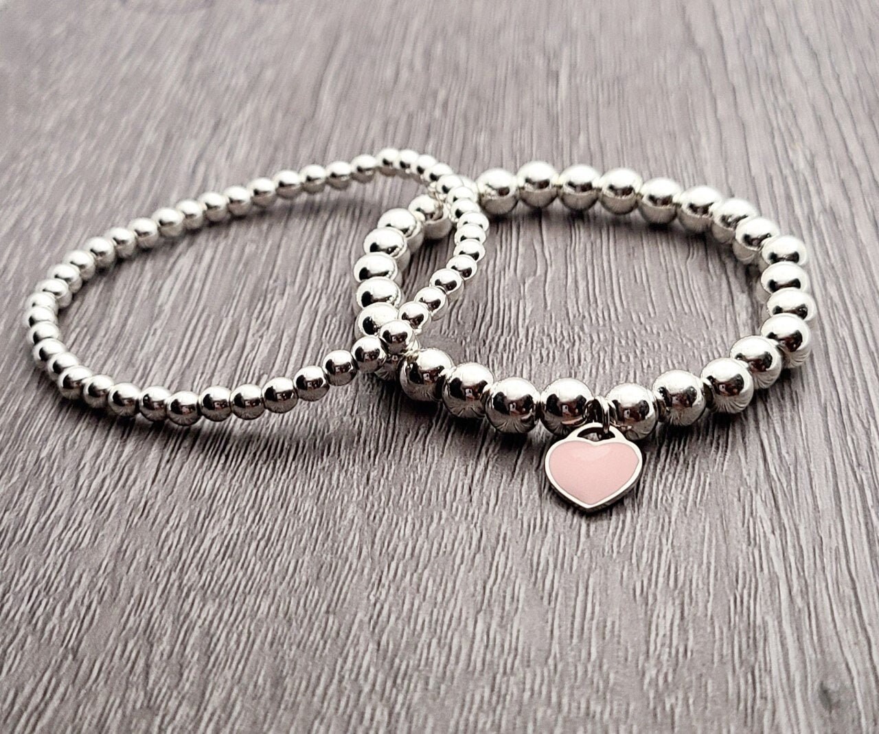 Tiffany Inspired Heart Charm/ Pink 