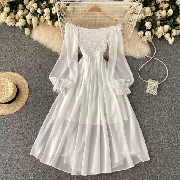 White Formal Dress - Etsy