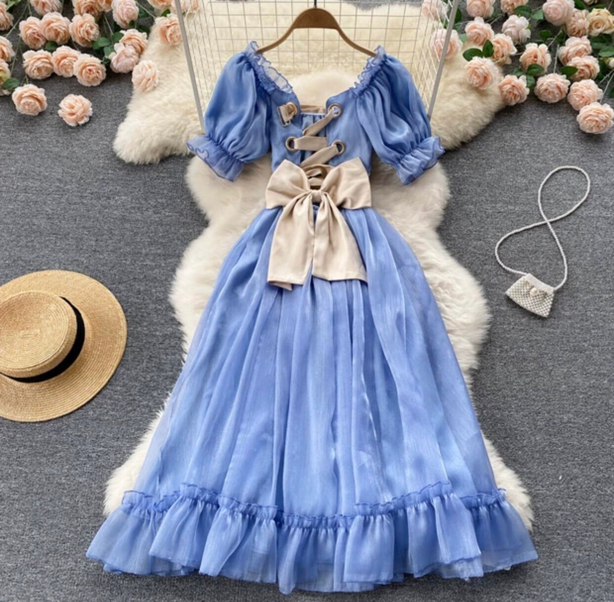 Vintage Dress-formal Fairycore Dress-cottagecore Dress-vintage - Etsy