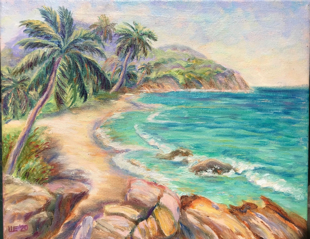 Made to Order: Tropical Beach Seascape Wall Art. Palms, the Maldives ...