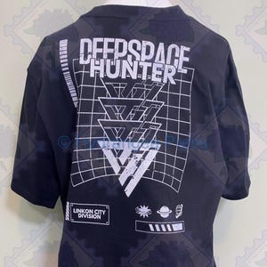 Premium Deepspace Hunter Inspired Streetwear Oversized Heavyweight T-Shirt - Black Version
