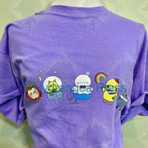 Filled-In Deepspace Emoji Friends Printed Otome Game Inspired Comfort Colors T-Shirt