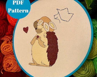 Alice Hedgehog Spiritfarer Cross Stitch PDF Pattern