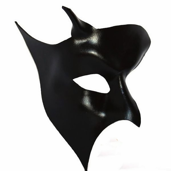 Half face demon horror mask-Masquerade Mask-Halloween Mask-Masquerade Mask-Carnival Mask-Animal Mask-Anime Mask-Venice Mask-Leather   Mask