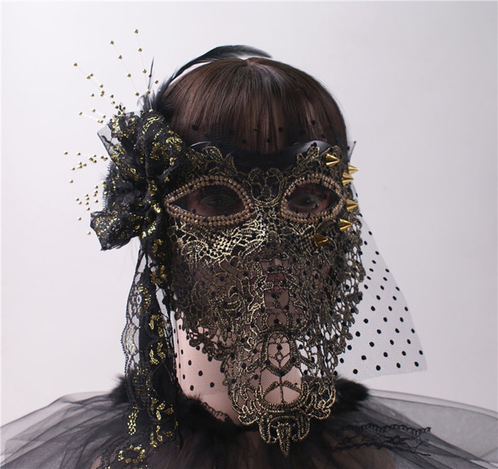 Girl Mysterious Maskmasquerade Maskhalloween Maskmasquerade Etsy UK