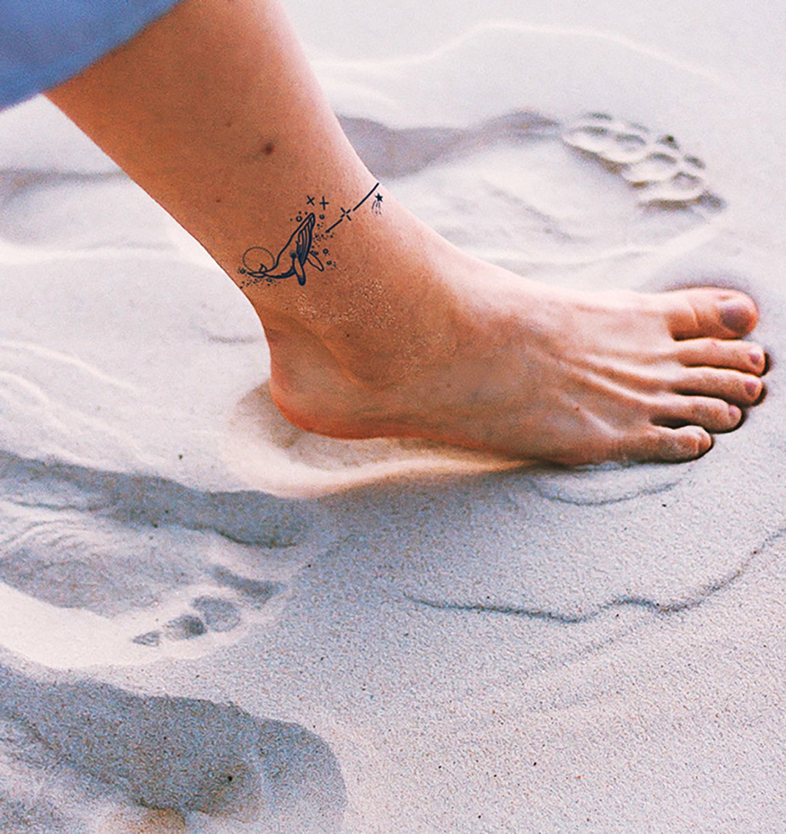 Wal Welle Tattoo Sticker Semi permanent Tattoo Urlaub Etsy.de