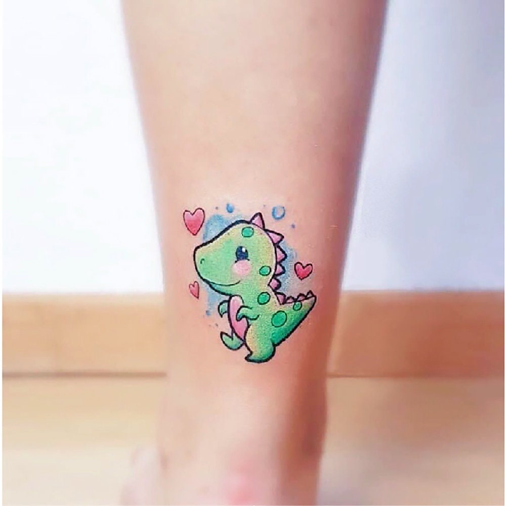 Cute little dinosaur tattoo paste-Holiday Gift creativity | Etsy