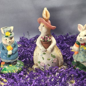 Easter Bunnies Candles, Bunny Family, Bunnies So Cute, Vintage, Unusual, Good condition