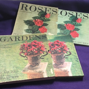 Vintage Roses and Gardens &quot;Pleasures and Treasures&quot; Two books with covers
