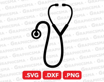 Stethoscope Monogram Svg Etsy
