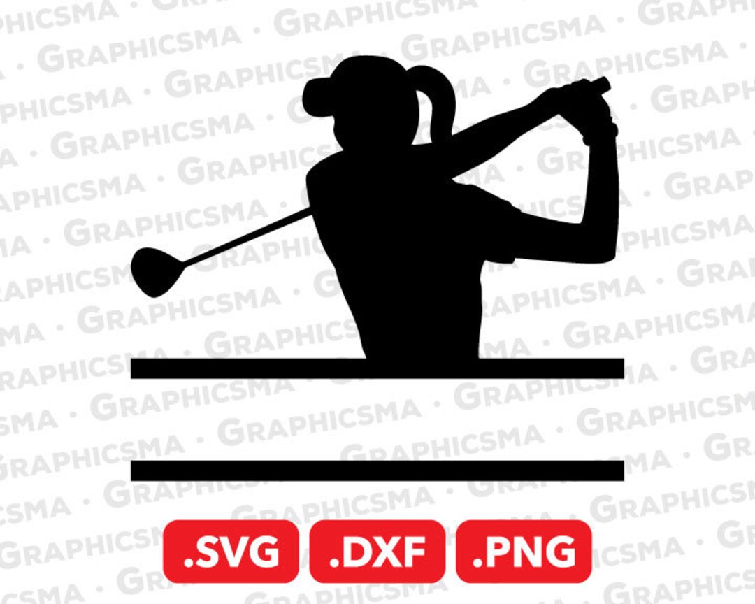 Golf SVG File, Female Golfer Svg, Female Golf DXF, Custom Name Female ...