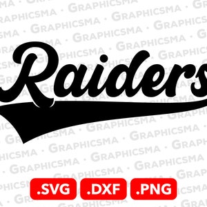 Baseball Style Name SVG File, Raiders SVG File, Cricut Baseball Ribbon Custom Names Raider, Raiders Svg, Raiders SVG Files, Instant Download