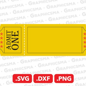 Circus Ticket SVG-bestand, Circusticket DXF, Geef een circusticket toe Png, Carnavalsticket Geef een, aangepaste ticket SVG-bestanden, direct downloaden