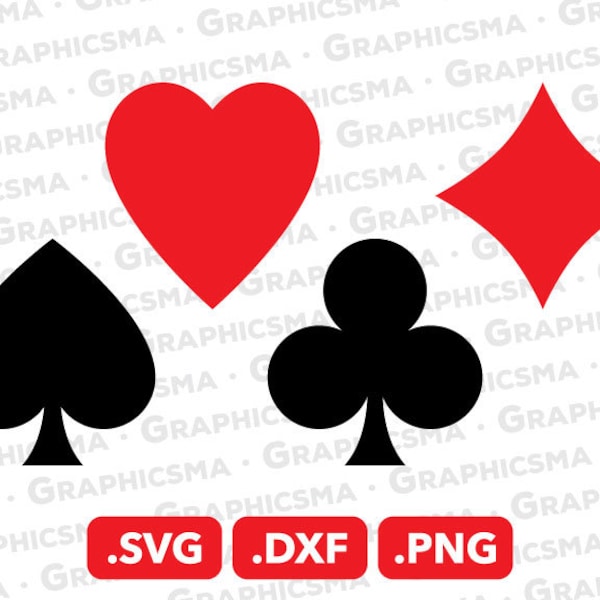 Playing Cards SVG File, Playing Cards DXF, Playing Cards Png, Spade Svg, Playing Cards Symbols Set, Playing Cards SVG Files Instant Download