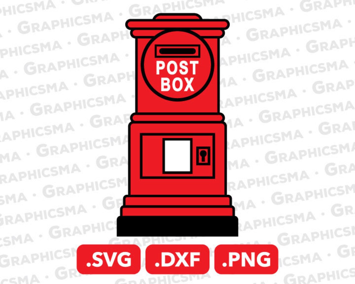 Post Box SVG File Post Box DXF Post Box Png Post Office Etsy