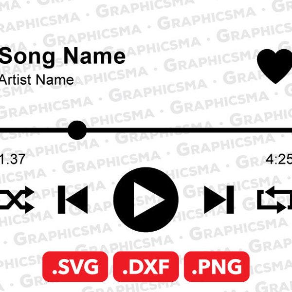 Music Playlist SVG File, Playlist DXF, Song Name Playlist Png Svg, Music Player Svg, Music Playlist Svg, Playlist SVG Files Instant Download